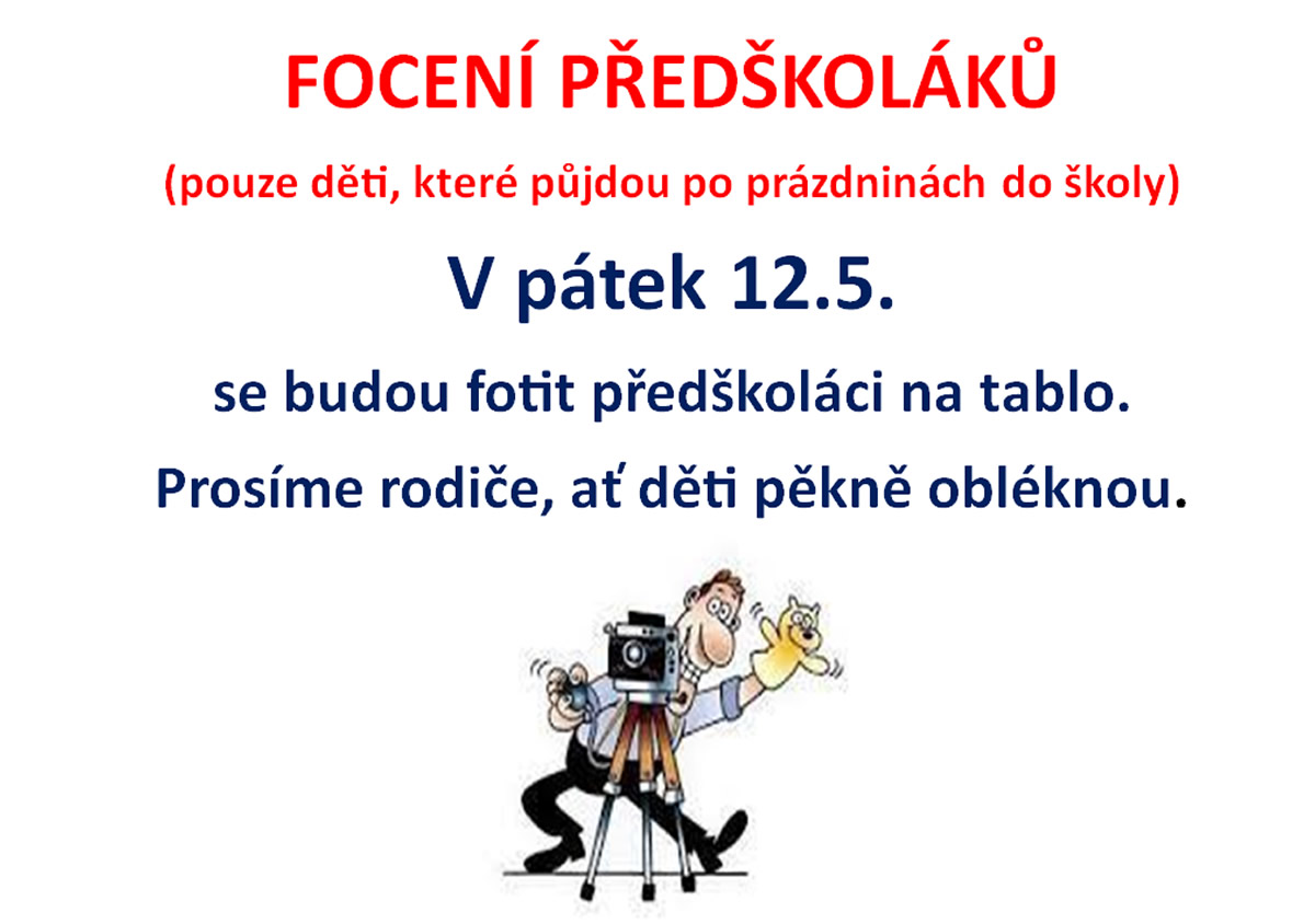 Focení předškoláků