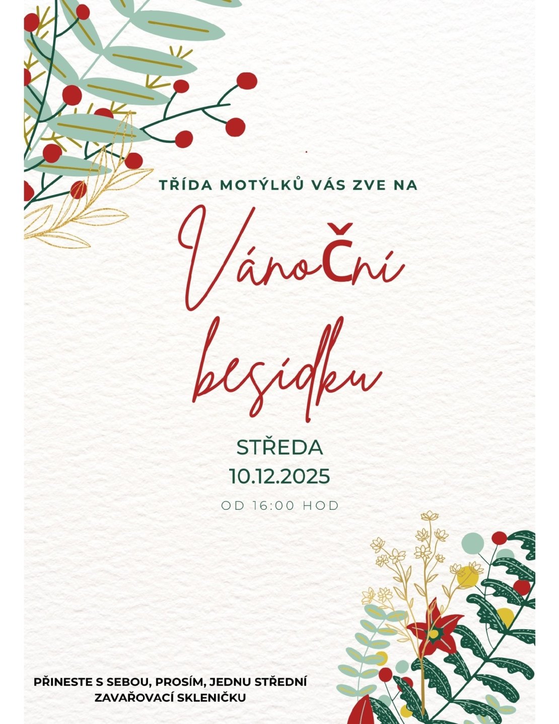 Vánoční besídka u Motýlků