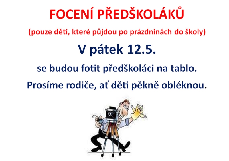 Focení předškoláků