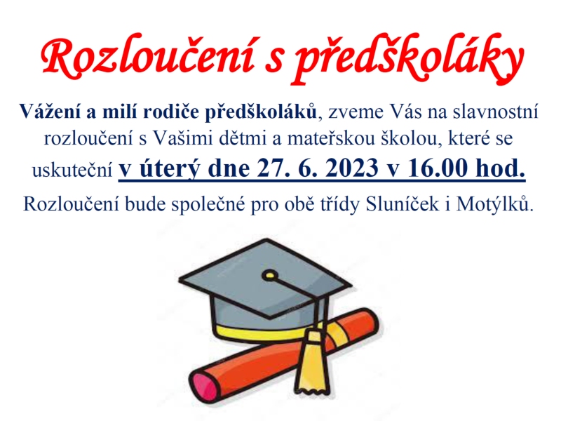 Rozloučení s předškoláky
