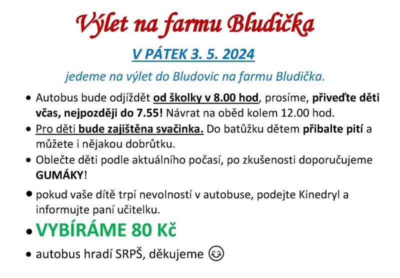 VÝLET NA FARMU BLUDIČKA