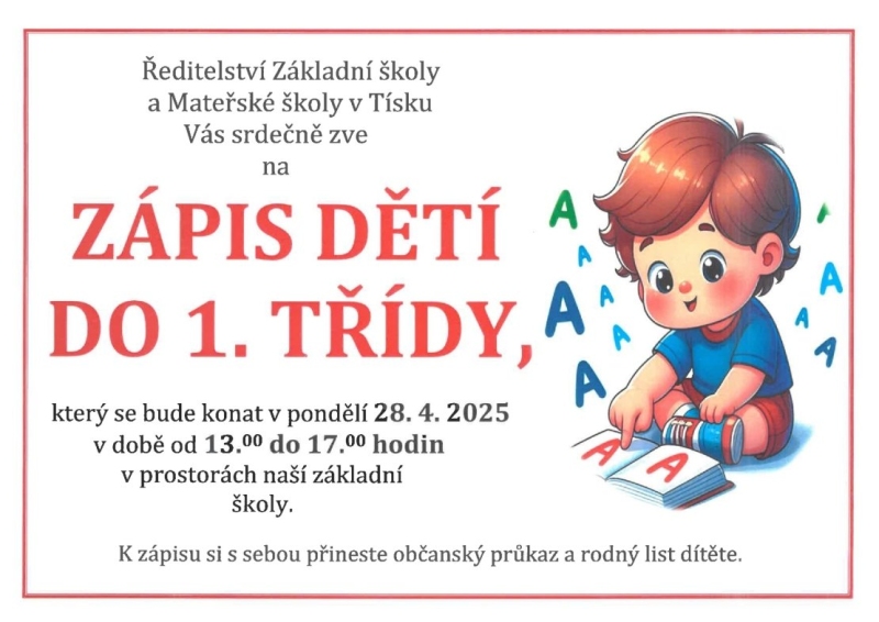 Zápis dětí do 1. třídy
